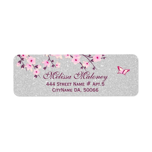 Cherry Blossom Silver Glitzer (Vorne)