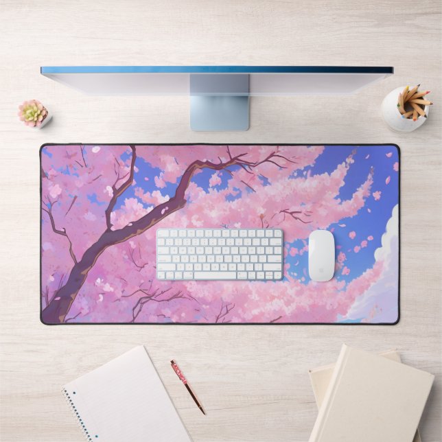 Cherry Blossom Sky Gaming Mousepad (Bureau 1)