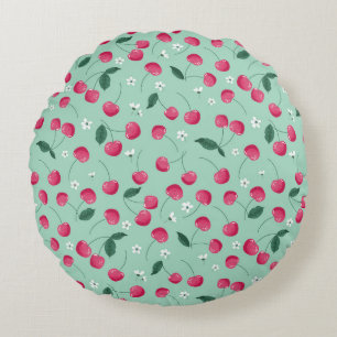 Cherry Blossom: Sommerfestes Design Rundes Kissen