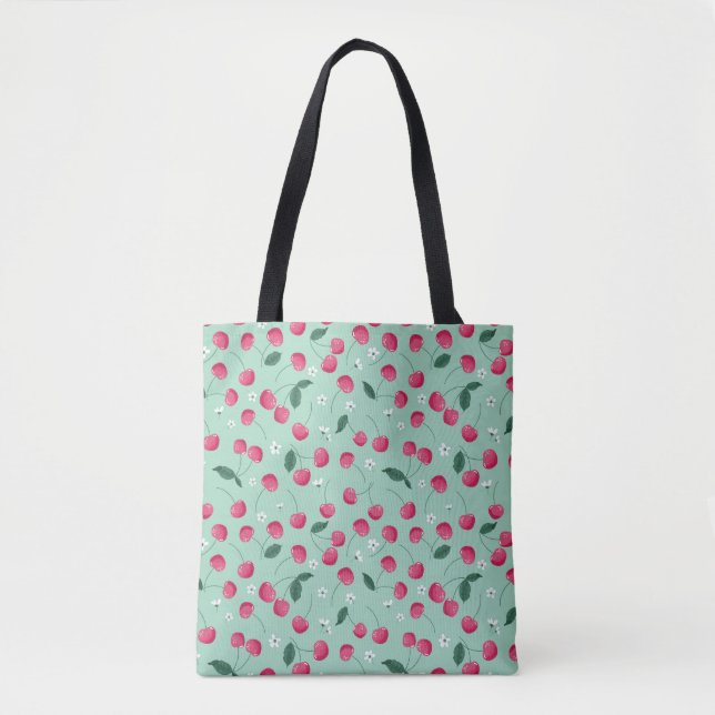 Cherry Blossom: Sommerfestes Design Tasche (Vorderseite)