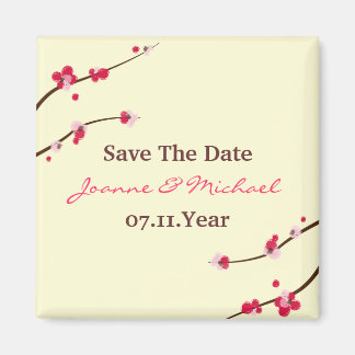 Cherry Blossom speichern Sie das Datumsfenster Magnet