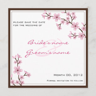 Cherry Blossom Speichern Sie die Datumskarten Save The Date