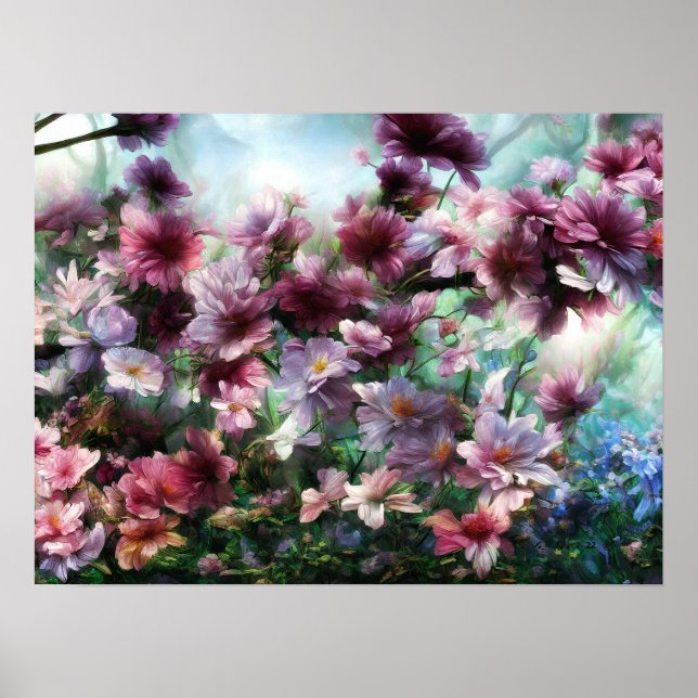 Cherry Blossom Splash Blume Poster (Vorne)