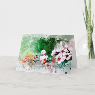 Cherry Blossom Splendor Note Card Dankeskarte
