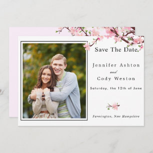 Cherry Blossom Spring Wedding Save the Date FOTO