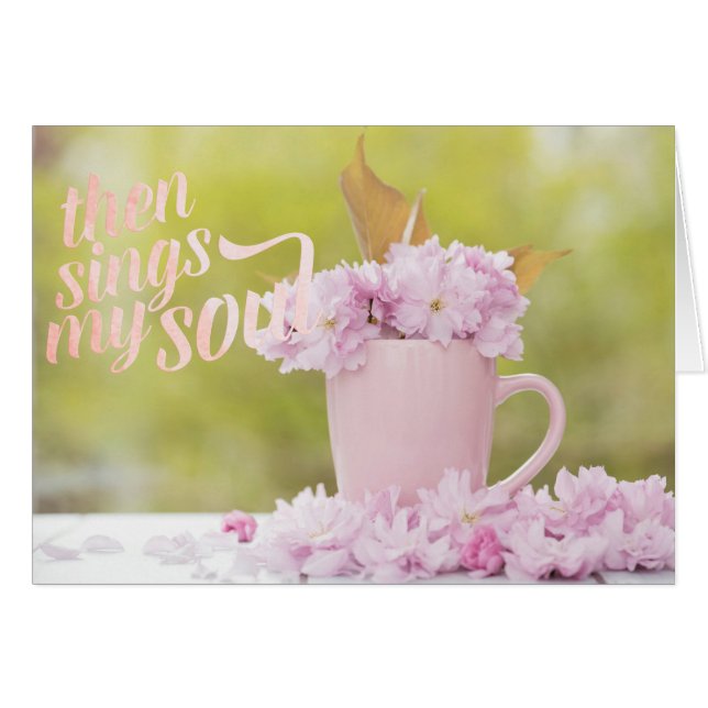 Cherry Blossom Stilllife Spring Text (Vorderseite (Horizontal))