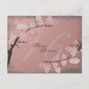 Cherry Blossom Sweet 16 Anniversaire Invitation