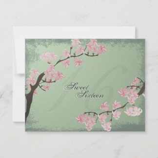 Cherry Blossom Sweet 16 Geburtstagsparty Einladung