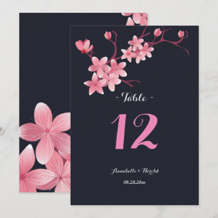 Cherry Blossom Tafelhochzeit Einladung