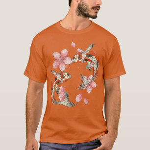 Cherry Blossom Taisho Sanke Koi Fischteich Sakura T-Shirt