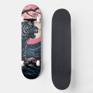Cherry Blossom Tiger japanische Kunst Skateboard