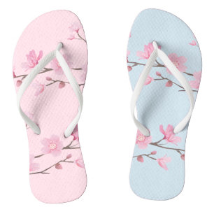 Cherry Blossom - Transparent - Special Flip Flops