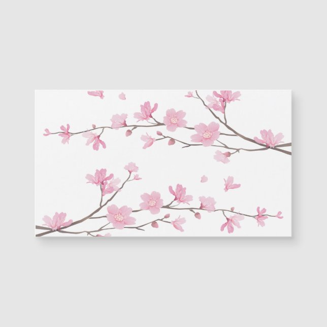 Cherry Blossom - Transparenter Hintergrund Magnetkarte (Vorderseite)