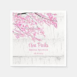 Cherry Blossom Tree Bark Brautparty Serviette