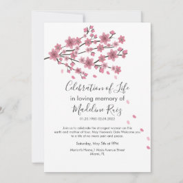 Cherry Blossom Tree Blush Feier des Lebens Einladung