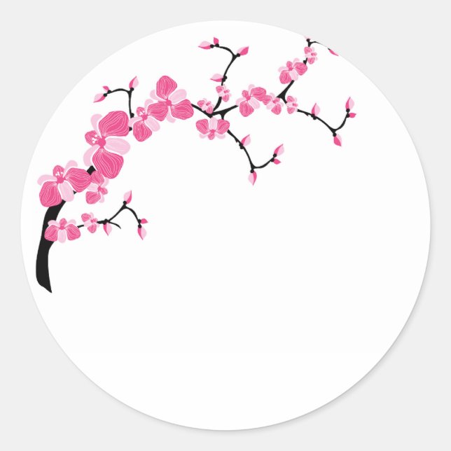 Cherry Blossom Tree Branch Stickers (Vorderseite)