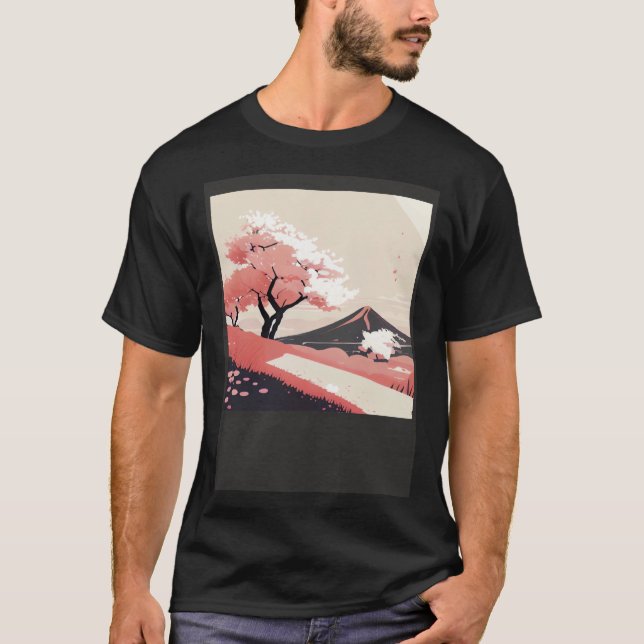 Cherry Blossom trees pink shades of countryside hi T-Shirt (Vorderseite)