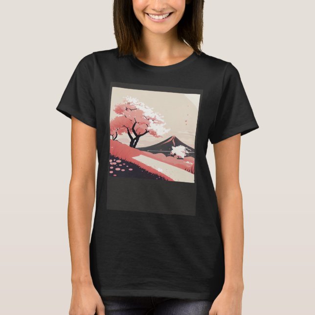 Cherry Blossom trees pink shades of countryside hi T-Shirt (Vorderseite)