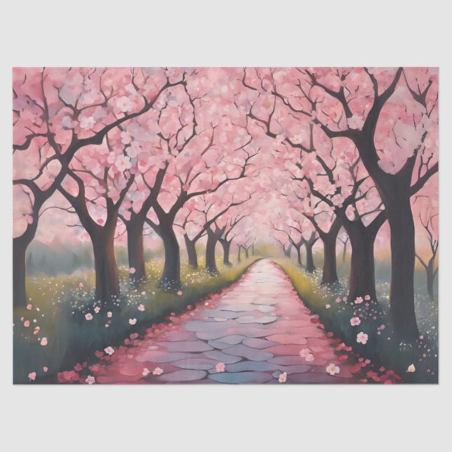 Cherry Blossom Tunnel Seidenpapier (Vorderseite)