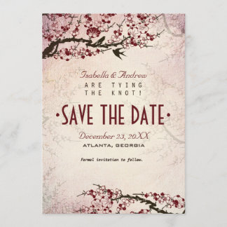 Cherry Blossom und Love Birds Save the Date