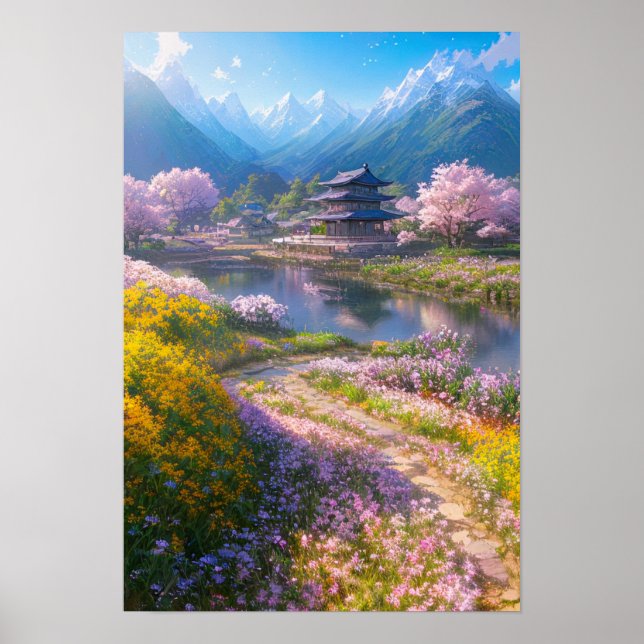 Cherry Blossom Valley Poster (Vorne)