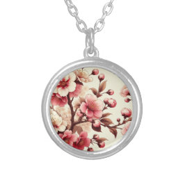 Cherry Blossom Versilberte Kette