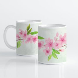 Cherry Blossom Wassercolor Kaffeetasse