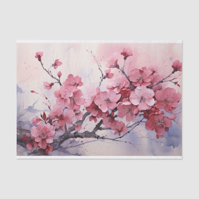Cherry Blossom Wassercolor Seidenpapier (Vorderseite)