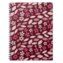 Cherry Blossom Way - Burgundy Spiral Foto Notebook
