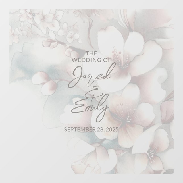 Cherry Blossom Wedding Banner Floor Decal Fensteraufkleber (Blatt)