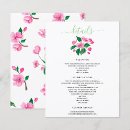 Cherry Blossom Wedding Details Umschließung Einladung