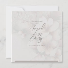 Cherry Blossom Wedding Invitation QR Code Einladung