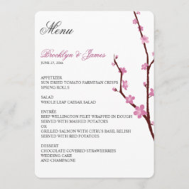Cherry Blossom Wedding Menu Menükarte