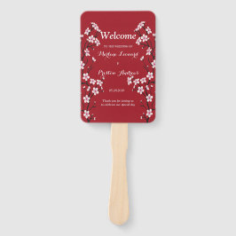Cherry Blossom Wedding Program Fächer