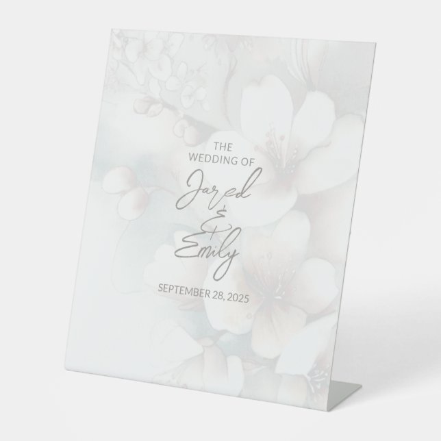 Cherry Blossom Wedding Sockelschild (Vorderseite)