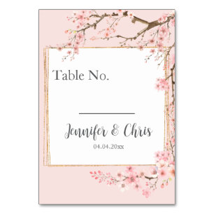 Cherry Blossom Wedding Tischnummer