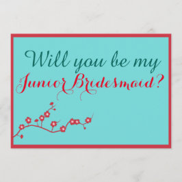 Cherry Blossom werden Sie meine Junior-Bridesmaid Einladung