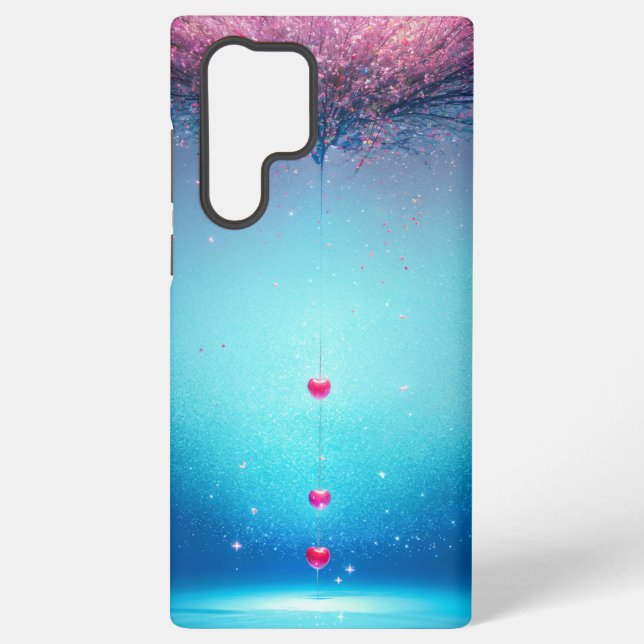 Cherry Blossom Wish Heart Drop Phone Case Samsung Galaxy Hülle (Rückseite)