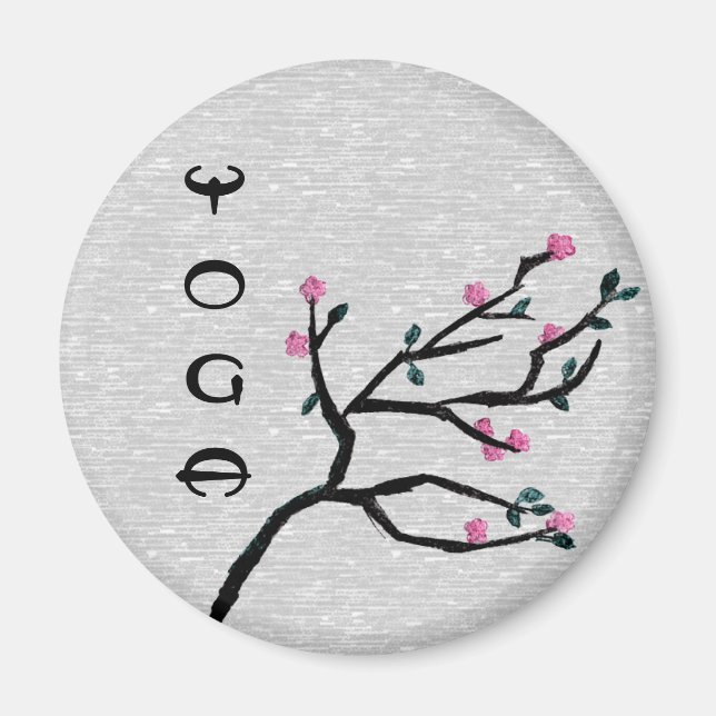 Cherry Blossom - Yoga-Magnete Magnet (Vorne)