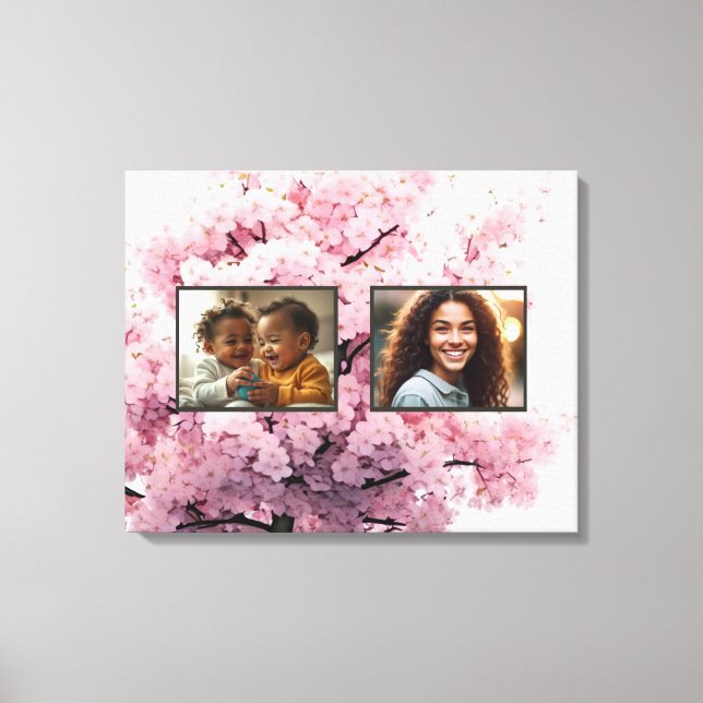 Cherry Blossom Zwei-Foto-StretchCanvas Print Leinwanddruck (Vorderseite)