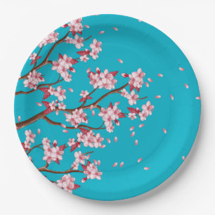 Cherry Blossom Zweige Teller für kundenspezifische