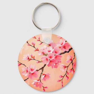 Cherry Blossom Zweigstellen - Elegante Rosa Sakura Schlüsselanhänger