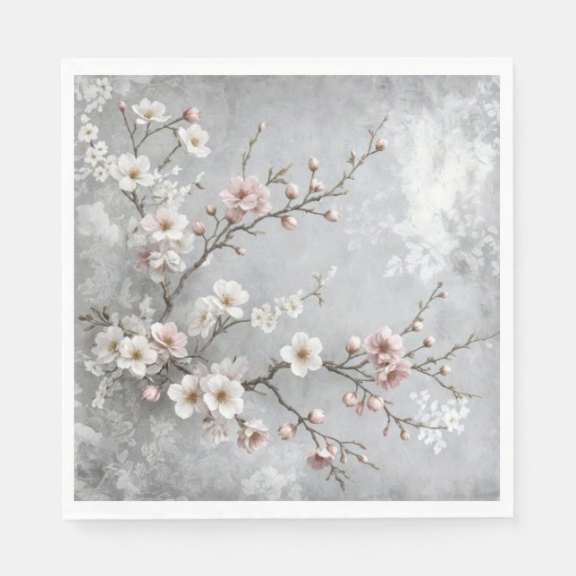 Cherry Blossoms Abstrakt Serviette (Vorderseite)