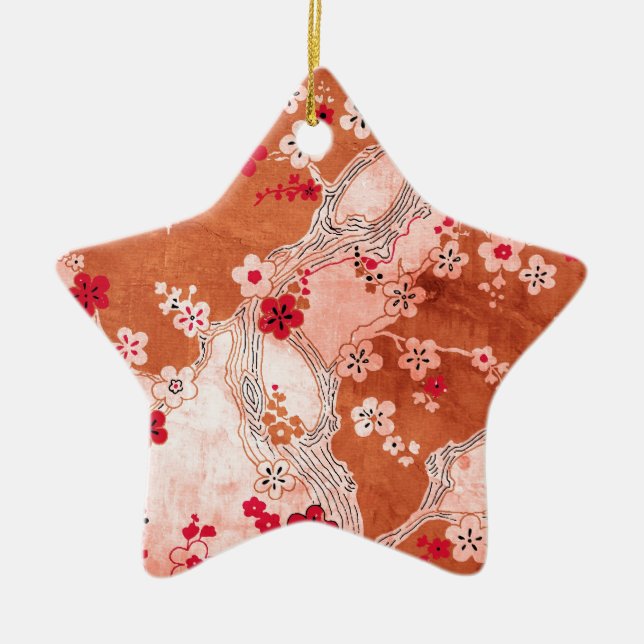 Cherry Blossoms Asien Keramikornament (Vorne)