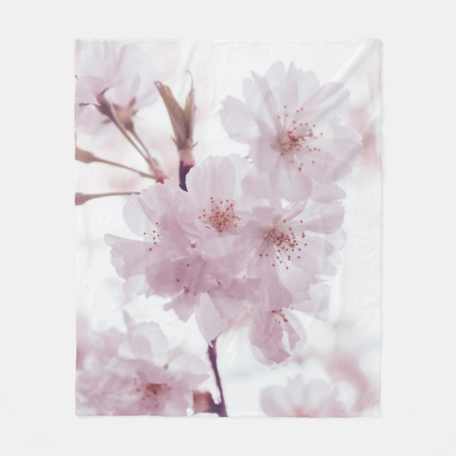 CHERRY BLOSSOMS-BLUME FLEECEDECKE (Vorderseite)