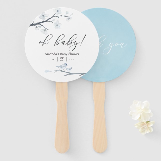 Cherry Blossoms Blumenbaby-Dusche Fächer (Vorne und Hinten)