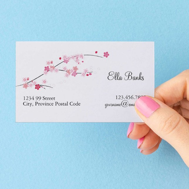 Cherry Blossoms Business Card Visitenkarte (Von Creator hochgeladen)