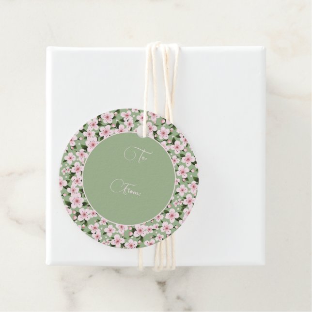 Cherry Blossoms floral Geschenkanhänger (Beispiel)