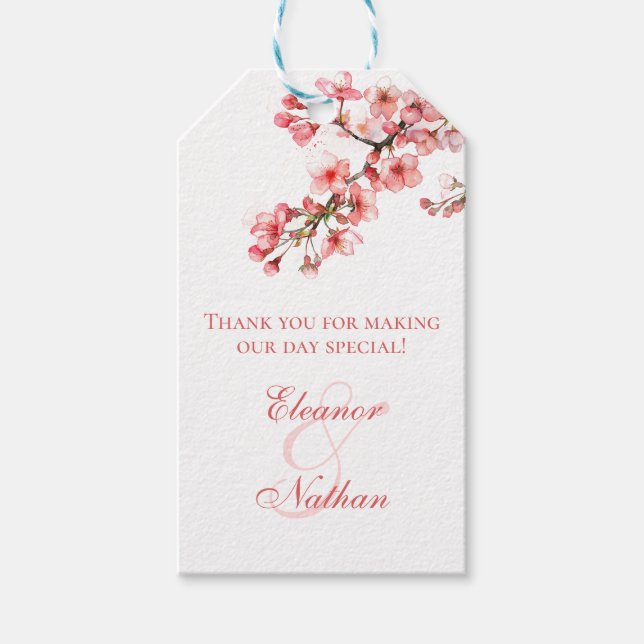 Cherry Blossoms Frühjahrssonne Geschenkanhänger (Vorderseite)