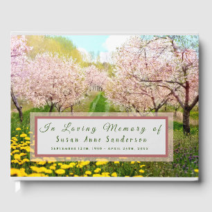 Cherry Blossoms Funeral Memorial Livre d'or